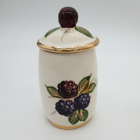 Creamer Jam Sugar Jar Vintage Knotts Berry Farm Buena Park CA Hand Painted Berry - Picture 10 of 12